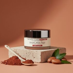 masque visage purifiant argile rouge argan bio détoxifiant apaisant ravivant teint éclatant